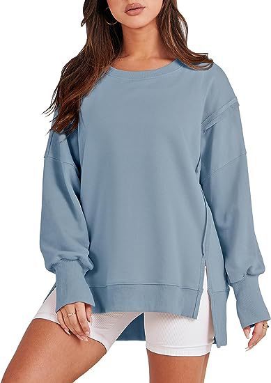 Sweat ample uni femme, tendance automne/hiver.