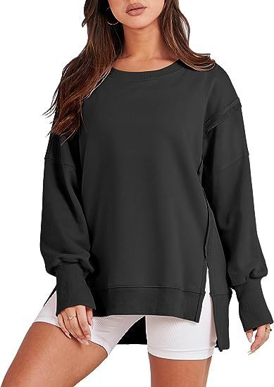 Sweat ample uni femme, tendance automne/hiver.