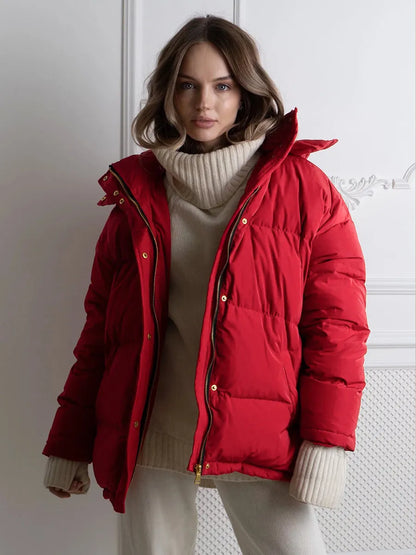 Manteau zippé chaud et polyvalent - Style "Bread Coat"